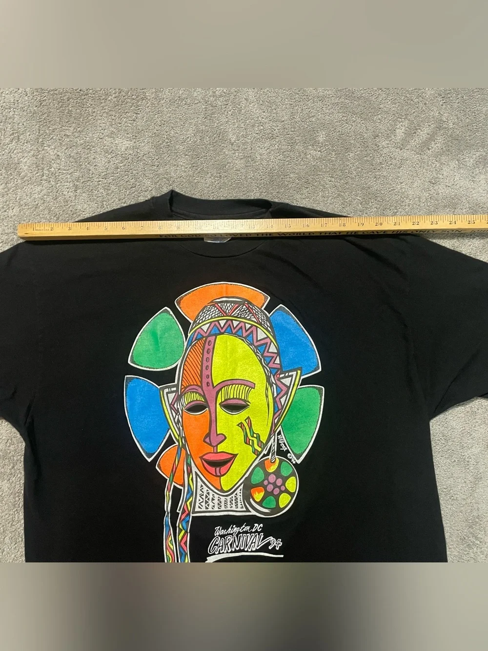 Vintage 1994 Washington DC Carnival T Shirt XL Single Stitch USA Wilcox Art Tee